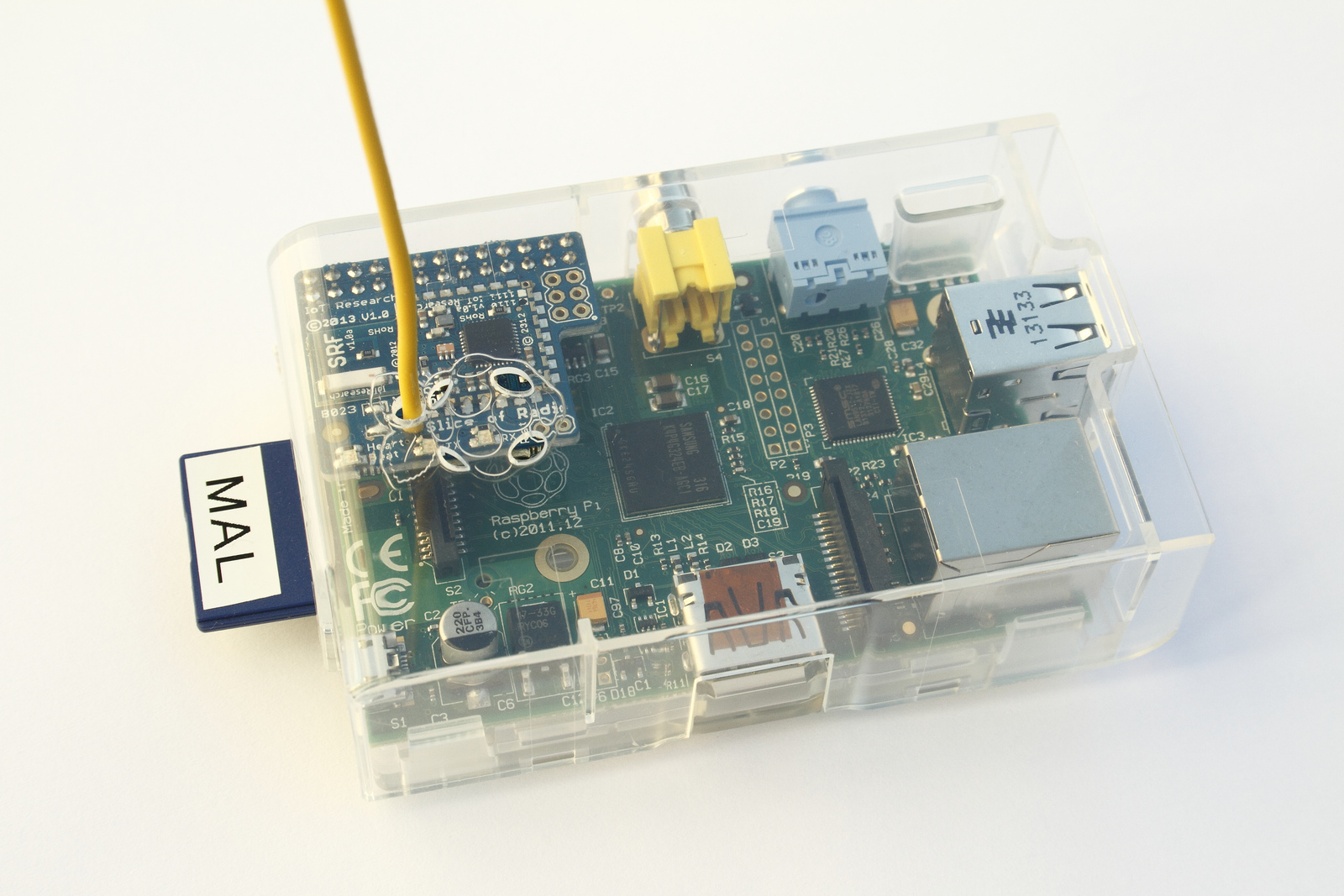 The raspberry pi base unit