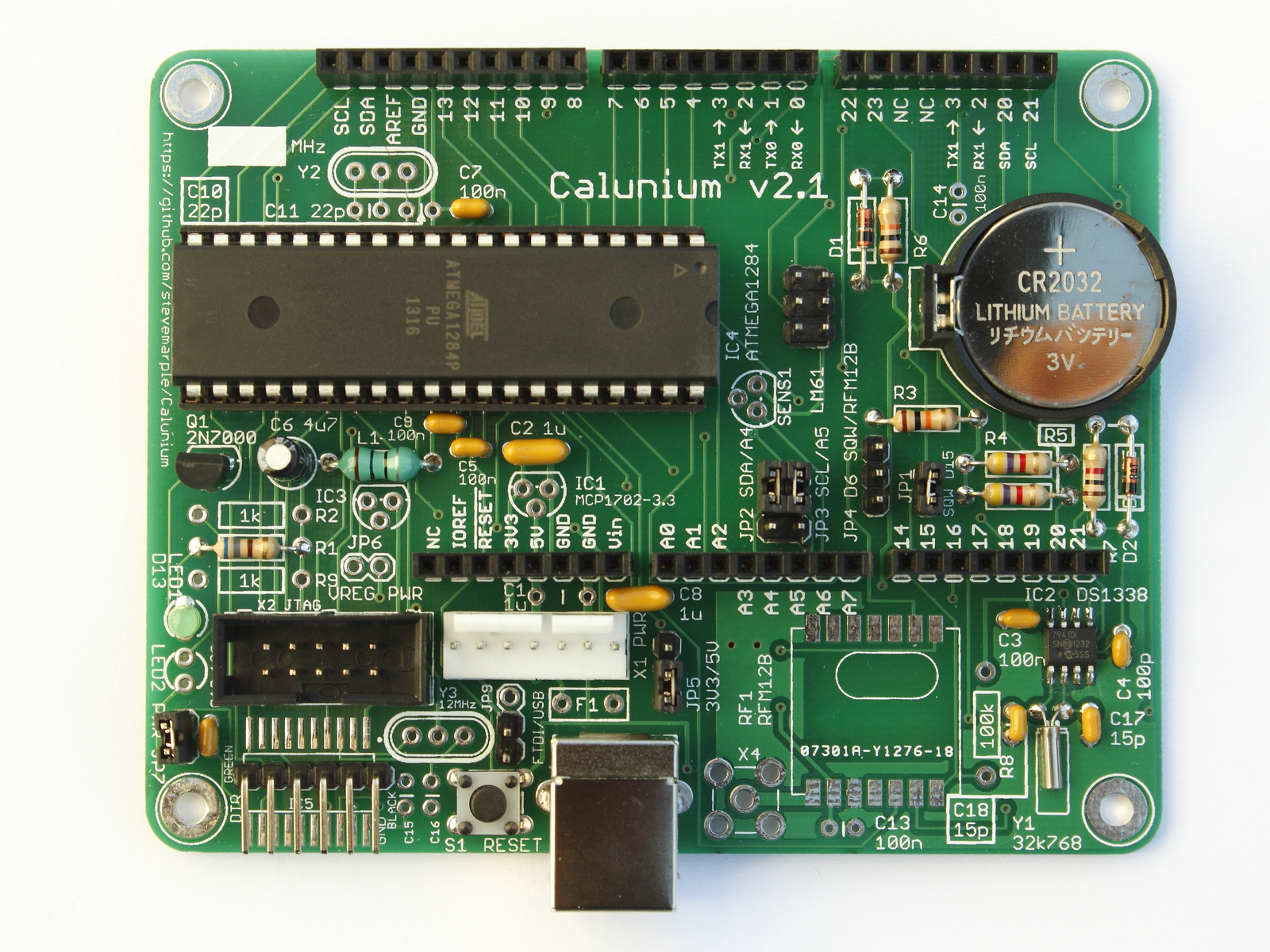 The Calunium microcontroller board