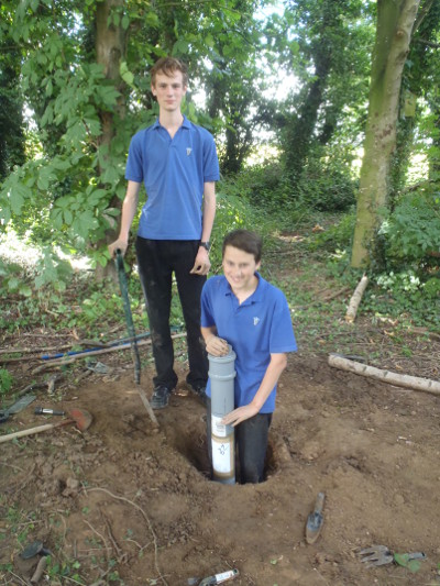 The end result of digging on the first day