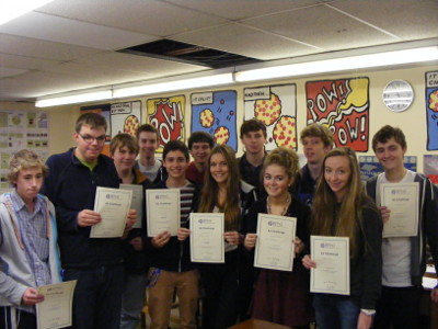 Year 12 and 13 A2 challenge participants.